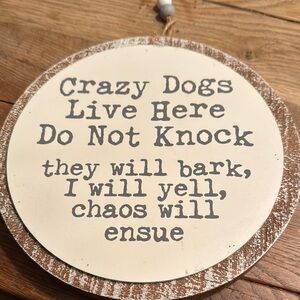 Rustic Cream and Brown Wall Sign